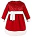 Lilax Little Girls' Sparkle Holiday Christmas Santa Red Dress with Hat