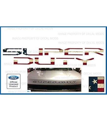 2019 Ford Super Duty Hood Inserts Letters Vinyl Decals Stickers F250 F350 F450 E - Foto 3