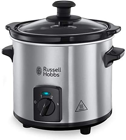 Russell Hobbs Mijoteur Electrique Programmable, Couvercle Verre, Cuve Amovible Céramique, Nettoyage Facile - 25570-56 Compact Home