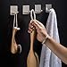 Taozun Towel Hooks/Adhesive Hook Bathroom - 4 Packs Towel Hooks Self Adhesive Hook Stick on Coat Hooks, Kitchen Wall Hooks Office Organizer