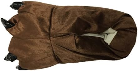 Halloween Costume House Shoes Cozy Slip On Bear Paw Slippers Brown L