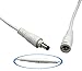 SinLoon DC Power Cable 2.1 x 5.5mm (Male & Female) DC Plug Power Supply Adapter Extension Cable with Bare Wires 20AWG Connectors for 5V / 12V / 24V security CCTV parking Came (5 PairsDC5.5 2.1 White)