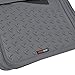 Motor Trend CleanRubber Series - Gray Grid Two Tone Gray Inlay - 4pc Odorless Rubber Floor Mats, Semi Custom Fit