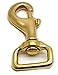 4pcs 0.8''insides Square Finished Swivel Eye Heavy Duty Lobster Clasps Premium Brass Snap Hooks for Straps Bags Belting Pack of 4