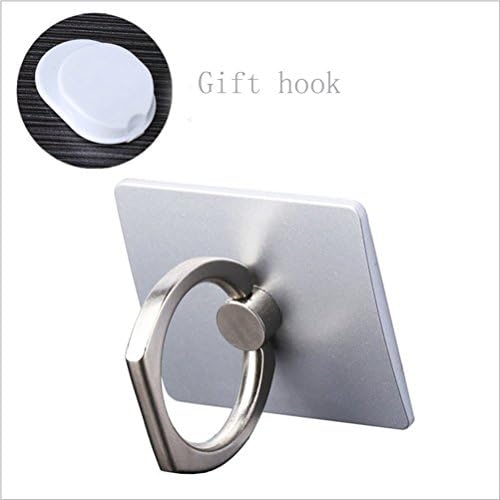 Cell Phone Ring Stand, Universal Cell Phone Clip Holder Lazy Bracket Flexible Long Arms for iPhone, GPS Devices, Fit on Desktop Bed Mobile Stand for Bedroom, Office, Bathroom, Kitchen (Silver)