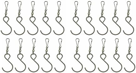 DuBnt Swivel Hooks Clips for Hanging Wind Spinners Wind Chimes (20)