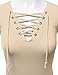 JJ Perfection Women's Short Sleeve Eyelet Lace Up Short Dress