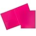 JAM PAPER Heavy Duty Plastic 2 Pocket Extra Tough School Folders - Assorted Fashion Colors - 6/Pack