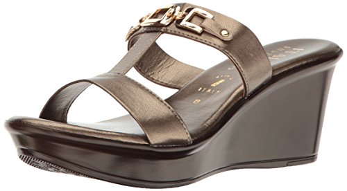 Italian Shoemakers Women's 5831s7 Wedge Sandal, Pearl Brass, 9 M US