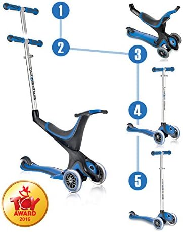 Globber 3 Wheel Adjustable Height Scooter with Convertible Seat Kit