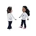 Emily Rose 18 Inch Doll Clothes Value Basics 5-Pack Long Sleeved Bright White 18-in Doll T-Shirts | Compatible with 18