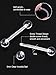 Mudder 4 Pairs Barbell Ring 316L Stainless Steel Cubic Zirconia Tongue Rings Body Piercing, 14 Gauge (Steel Color)