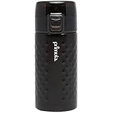 Epoca Primula Hamilton Stainless Steel, Single-Serve Tumbler with Double Wall Vacuum-Sealed Insulated Design, Leak-Proof Locking Lid, and Carry Loop (12 Ounce, Black)