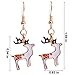 6 Pairs Christmas Dangle Earrings for Women Christmas Tree Stockings Angel Deer Snowflake Bells