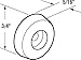 Slide-Co 19551 Tub Enclosure Anti-Slam Bumpers, Clear Vinyl, 3/4 In. Diameter (4 Pack)