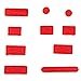 HDE 10pc Anti-Dust Silicone Rubber Port Plugs for MacBook Pro Retina (Red)