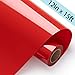 LAFANCY Heat Transfer Vinyl Rolls 12Inch x 15Feet, HTV Iron On Vinyl for Silhouette Cameo, Easy to Cut and Weed HTV Vinyl, Heat Transfer Vinyl for T-Shirts(Red)