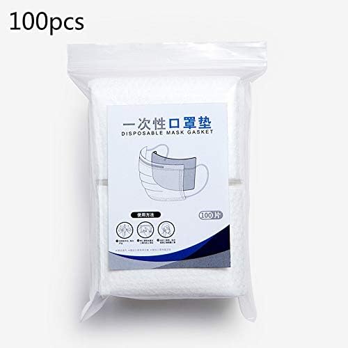 100Pcs Disposable Universal Mouth-Muffle Inner Pads Filter Replacements, Dust Proof Breathable Anti Haze for Outdoor Protection (White1)