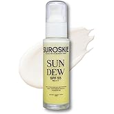 Suroskie Sun Dew SPF 55 PA++++ Sunscreen, Water-Resistant, Lightweight Formula with Lavender and Niacinamide, 50ml