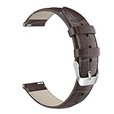 Universal 20mm Watch Band Strap, MoKo Premium Soft Genuine Leather Crocodile Pattern Replacement Strap Band for 20mm Width Watch, Such As Samsung Gear S2 Classic, Moto 360 2nd Gen Men's 42mm, BROWN