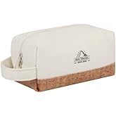 GOX Travel Toiletry Bag for Men and Women, Hanging Dopp Kit Water Resistant Shaving Bag for Toiletry Accessories, Portable for Brushes Tools Bag (Off-White)