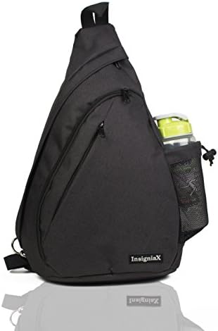 InsigniaX Sling Shoulder Backpack Triangle Lightweight Chest Bag For Men Women Boys Girls Ladies Kids Tablet Athletic Cycling With phone pocket Size H:47.5 x W:13 x L:30cm
