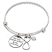 Melix Stainless Steel Mother Son Bangle Bracelets Adjustable, Gift For Mom From Son