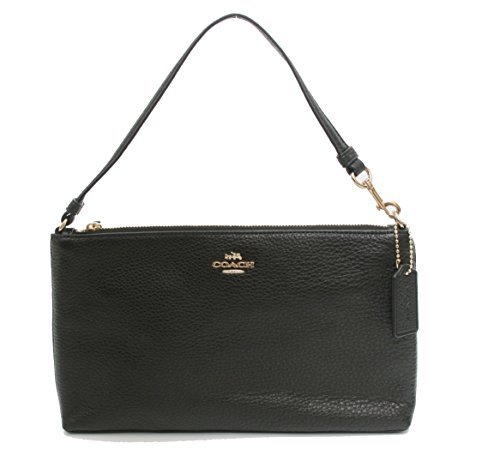 Coach pebbled leather large wristlet