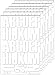 White Transfer Letter Iron on 2 Inch Letters, 6 Sheets.