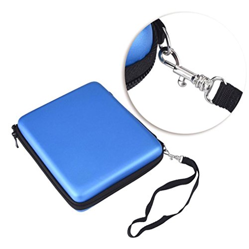 Coohole Colorful EVA Bag Carrying Case Cover Organizer 10 Game Cartridg For Nintendo 2DS (Blue)