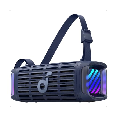 Soundcore by Anker Boom 3i Bocina Bluetooth Portatil, hasta 16h, 50W Potencia, IP68 Flotante Resistente Agua Salada, BassUp 2.0, Bluetooth 5.3, Ideal para Pesca, Camping Exteriores