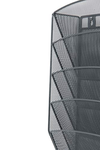 Klickpick Office 10 Sections Wall Hanging Files Wall Mounted Metal Mesh Document File Organizer Magazine Holder Rack Organizer Racks Multipurpose Use to Display Files, Magazine, Newspapers- Gray