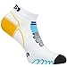 Eurosocks Performance Sprint Silver DryStat Ultra/Light Weight Running Low Cut Sock, White/Black, Large