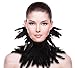 ZAKIA Gothic Natural Feather Necklace Collar Neck Collar Halloween Party Accessories