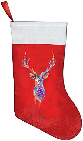 Stockings Christmas Santa Dear Head Xmas Stocking For Hanging Decorations