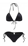 LOUISE MAELYS Sexy Halter Padded Bra Top & Scrunch Bottom Set Bikini Swimsuit Beachwear