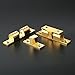 Alise Double Roller Catch Cabinet Latches,Adjustable Double Ball Tension Roller Catch Latch Brass Cabinet Door Latch,67mm Solid Brass Cabinet Latches and Catches,Pack of 4