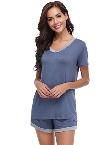 Women's Short Pajamas Set, V-Neck Soft 