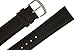 JP Leatherworks Mens Padded Genuine Leather Watchband - Color Black - 18mm Width - Extra Long Watch Band