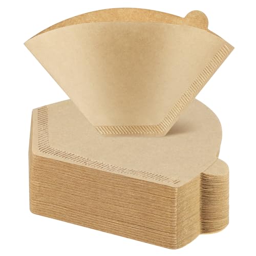 120 Count #4 Cone Coffee Filters 8-12 Cups, Disposable Natural Coffee Filters 4 Cone Paper Unbleached 4 Filters Paper Compatible with Ninja, Drip and Pour Over Coffee Maker