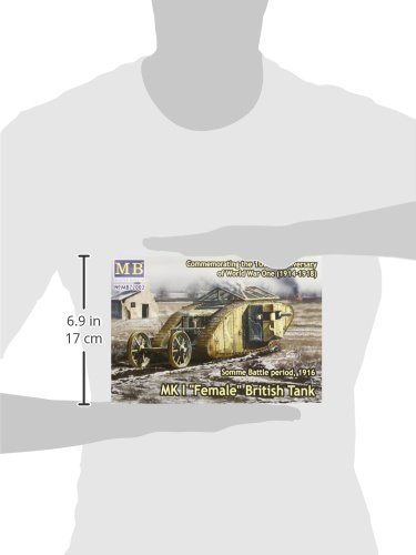 Master Box #72002 MK I Female British Tank, Somme Battle Period, 1916, Figure - War Vehicle Series Plastic Model Kit 1/72 Scale