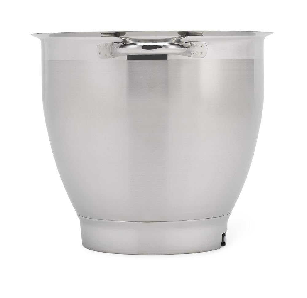 Kenwood Kat621Ss Bol À Mélanger, Bol En Acier Inoxydable De 6,7 Litres Bol Elite XL Ss, Accessoires Pour Robot De Cuisine, Convient À Tous Les Robots De Cuisine De La Série Chef XL Elite Kvl6000