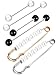 Jetec 6 Pcs Sweater Closure Clips for Cardigans Pearl Dress Shawl Collar shirt Brooch Clips for Women Decor(Classic Style)