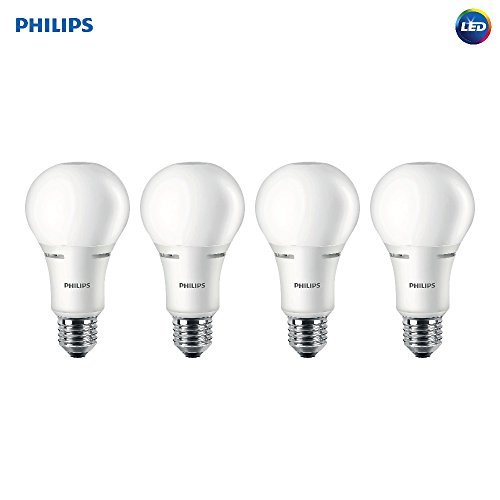 Philips LED 472423 50-100-150 Watt Equivalent 3-Way Frosted A21 Energy Star Certified Light Bulb (4 Pack), Soft White, 4 Piece
