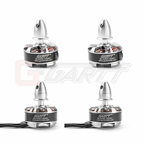 GARTT 2 Pairs ML2205S 2300KV Brushless Motor CW CCW For RC FPV Drones QAV 210 250 300 Mini Quadcopter Multicopter Silver