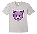 Purple Devil Smiley Emoji T-Shirt with Horns Emoticon Evil