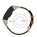 ANCOOL Compatible with Vivosmart HR Watch Bands Leather Wristbands Replacement for Vivosmart HR Tracker- Brown