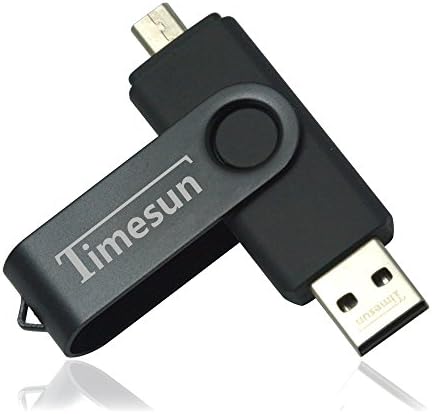 Timesun 32GB/16GB/8GB OTG USB Flash Drive for Cell Phones,Tablets and PCs,Key Chain Included,Watercolor Series,Black (32GB)