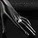 FENDINA Womens 18K White Gold Plated 3 Stone CZ Crystal Eternity Promise Ring Engagement Wedding Bands, Size 8