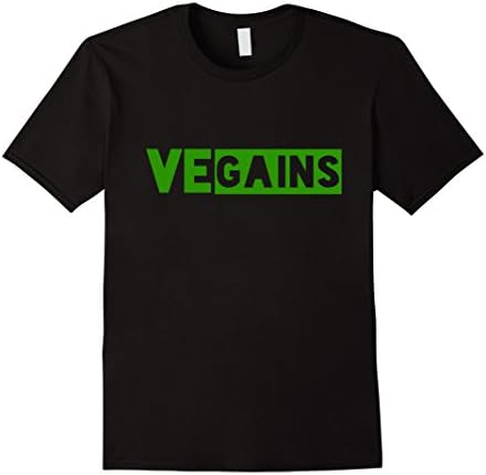 Mens Vegains - Vegan Gains - Bodybuilding &amp; Fitness Men &amp; Women Medium Black